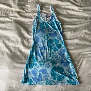 o-mighty blue hibiscus dress size small
